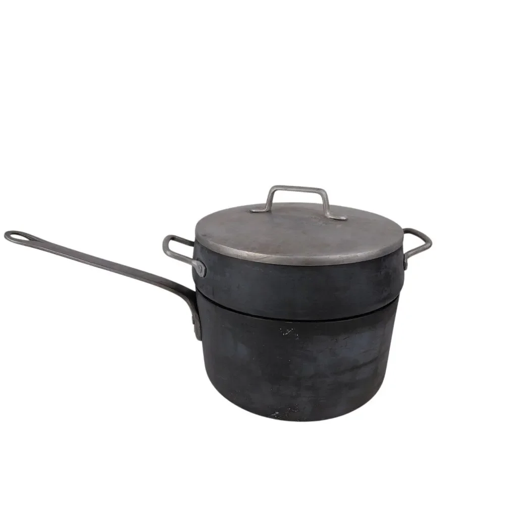 Vtg Magnalite GHC 3 Qt Hard Anodized Aluminum Sauce Pan & Lid W/Steamer USA